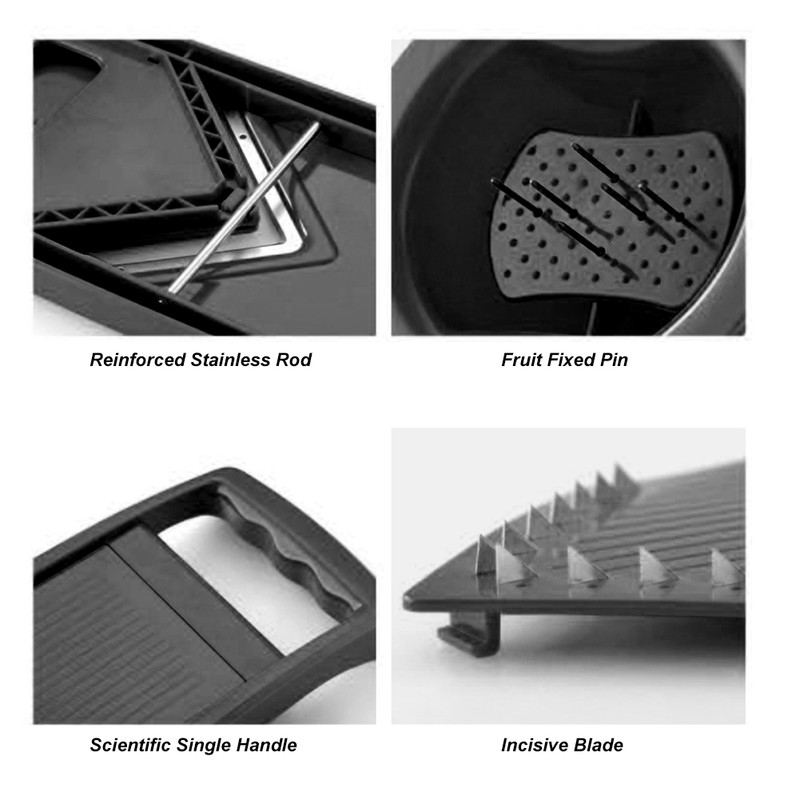 Multifunction 5‑in‑1 Vegetable Potato Carrot Chopper Food Cutter Grater Kitchen