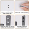 OCIOLI Modern Curtain Tiebacks Wall Mount Solid Aluminum U Shaped