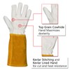 Suse's Kinder Animal Handling Gloves Leather Padding Dog,Cat Scratch,Bird Falcon