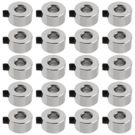 Be In Your Mind 20pcs 4mm Quick Release Locating Rings Metal Clamping Collars with Grub Screw for Automotive Robotics and Manufacturing Silver