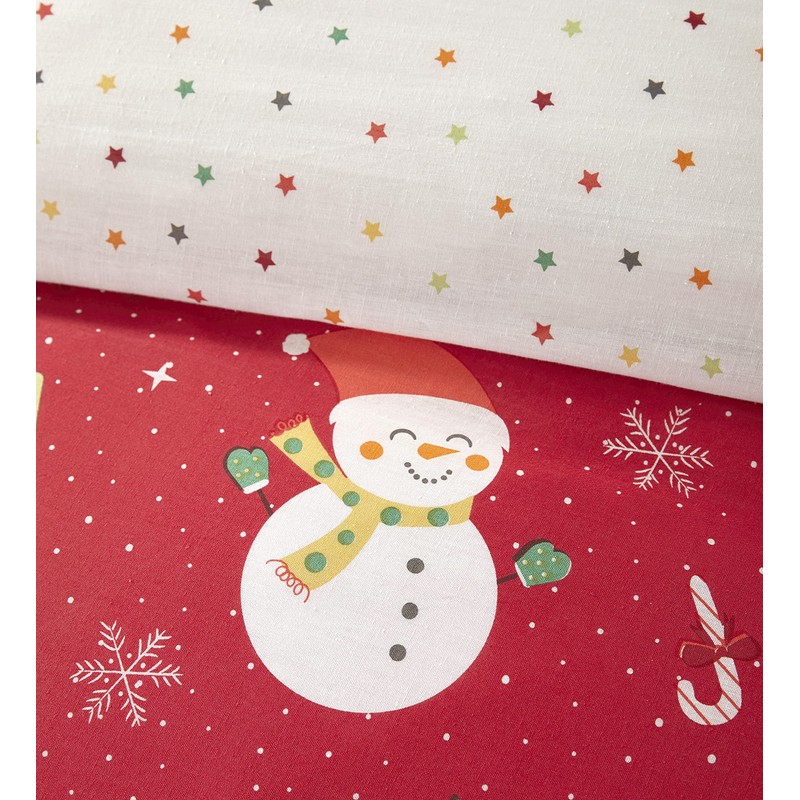 Bedlam Elf & Santa-Easy Care Duvet Cover Set, Polycotton, Multicolour,