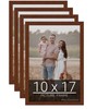 wallsthatspeak 10x17 Dark Walnut Rustic Pine Picture Frame for Puzzles