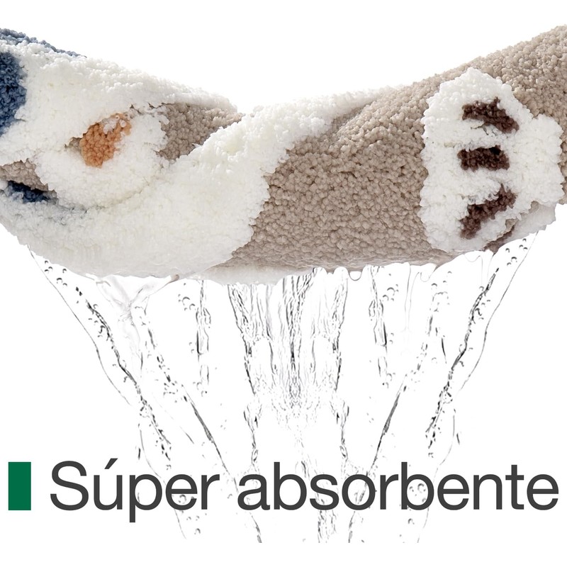 LUMI Alfombra de Baño con Diseño de Playa, 54 x