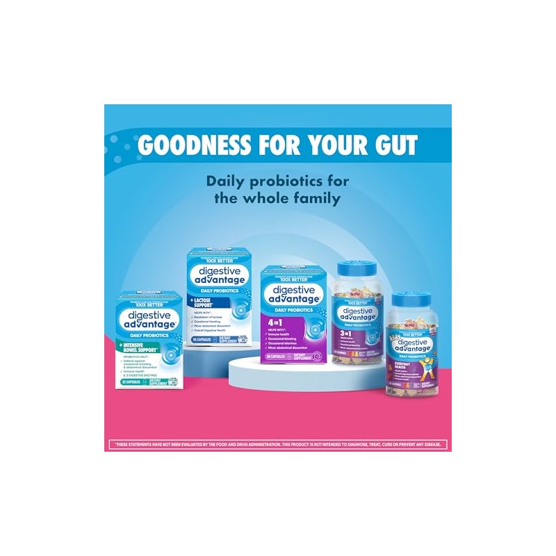 Digestive Advantage Cápsula Digestiva para Enzimas y Probióticos