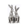 Reflections Silver Twin Hares Figurine by Leonardo