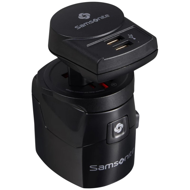 Samsonite Travel Accessories - World Adapter Pro 3+USB, Black.