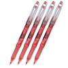 Pilot Precise P-500 Gel Rolling Ball Pen, Extra Fine Red Ink 4-PACK(38602)