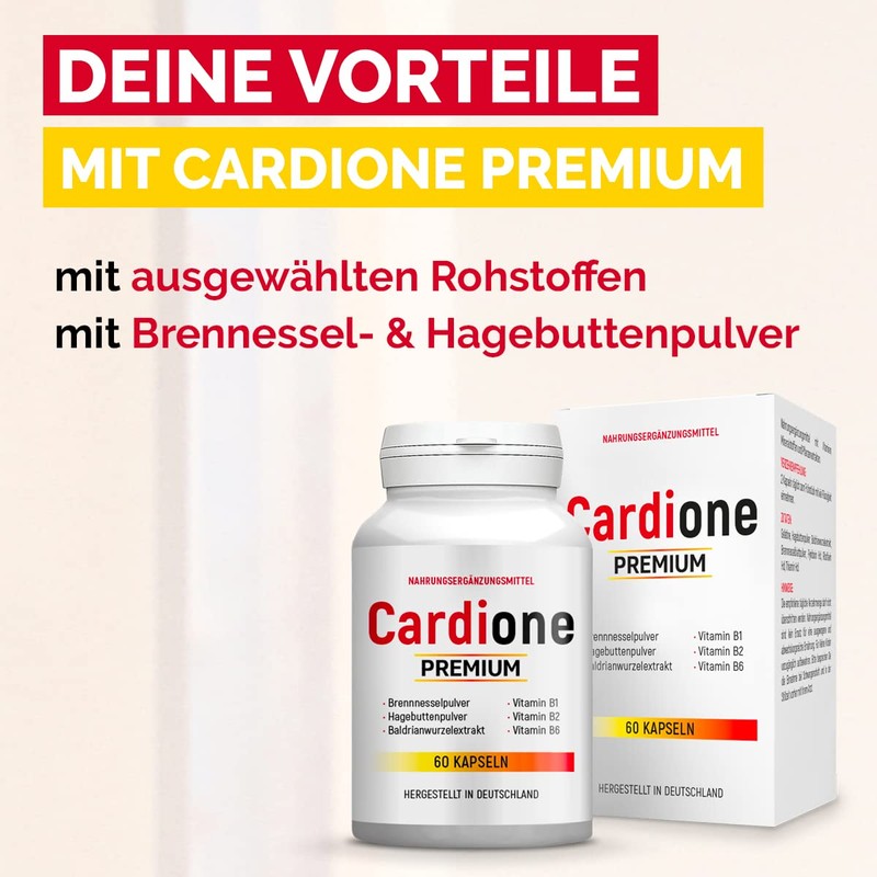 Cardione Capsules - with Nettle & Rosehip Powder - Optimal