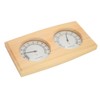 Wooden Thermometer Hygrometer for Sauna Room Double Dial Pointer Type