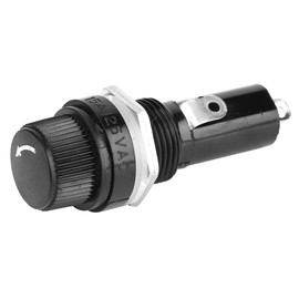 MF-528 Fuse Holder 6 x 30 mm AC 250V 10A Black Screw Cap Panel Mounted Fuse Holder Flat Tube Fuse Base Pack of 10