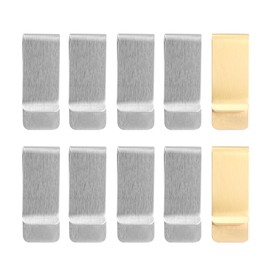 Treki Pack of 10 Money Clips Gold Silver Money Clip Women Men Money Clip Made of Stainless Steel Cash Clip Money Clip for Business Cards Banknotes Credit Cards, Silver, gold., Modern