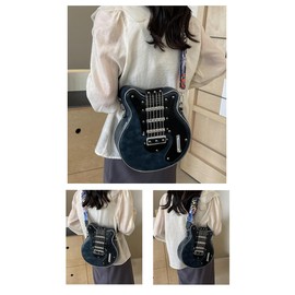 OMELUMO Guitar Purse Music Trendy Crossbody Shoulder Bag for Women and Men