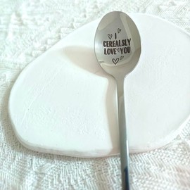 Couples Gifts Spoon for Boyfriend Girlfriend I Cerealsly Love You Gift Spoons for Couple Funny Christmas Valentine's Day Gift for Husband Wife Cereal Lovers Gifts Spoon