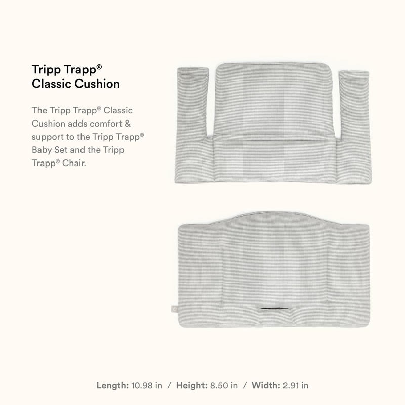 Stokke Tripp Trapp Classic Cushion 2, Nordic Grey - Pair