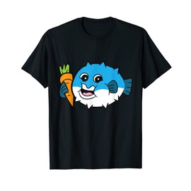 Pufferfish Eating Carrot Meme Funny Pufferfish T-Shirt