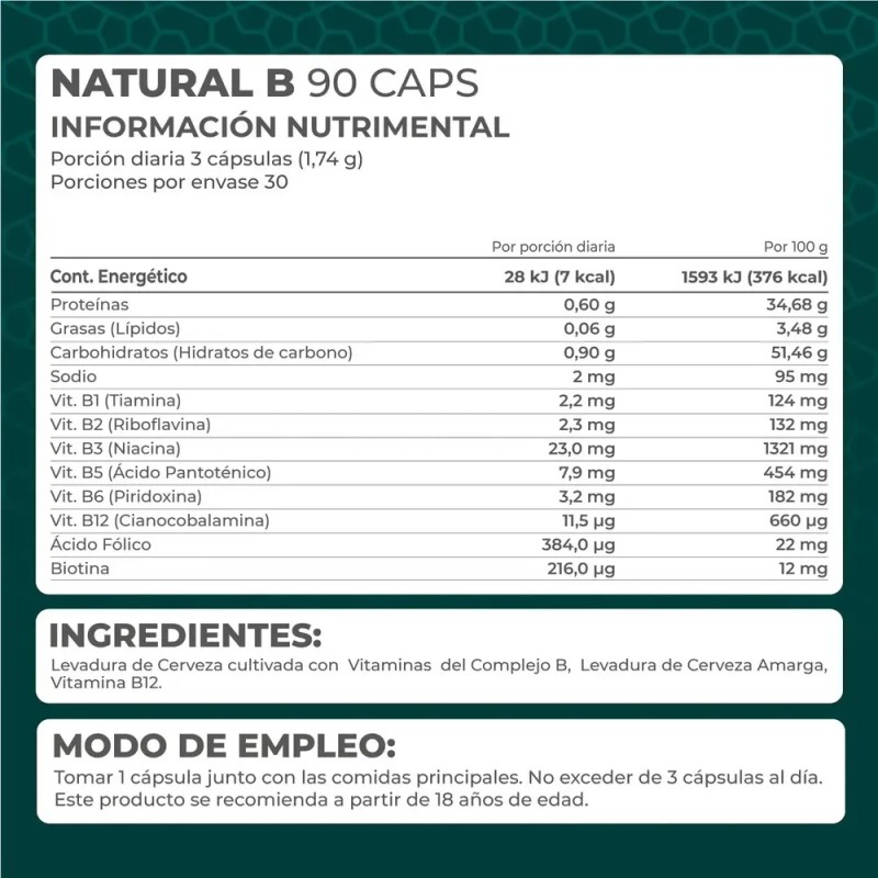 Natural B (90 Caps) Pronat