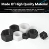 M2-M20 Black White Nylon Hex Nut Assortment Kit Metric Thread