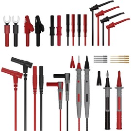 Young Dance 29PCS Multimeter Test Leads Kit with Alligator Clips, Banana Plug Test Leads and Test Probes 1000V 10A CAT III for Fluke/KAIWEETS/INNOVA Multimeter/Voltmeter/Clamp Metert