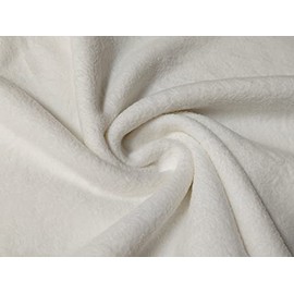 Jersey Fine Sherpa Fleece Fur Fabric Material Ecru, 1Mtr - 150cm x 100cm