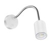 ledscom.de Waika Reading Lamp with Gooseneck and Switch Matte White