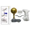 Baoblaze Flagpole Hardware Replace Parts Set 37.7 ft Rope Aluminum