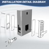 GB2020 Gate Lock Box for Double Keypad Mechanical Combination Lock,Steel