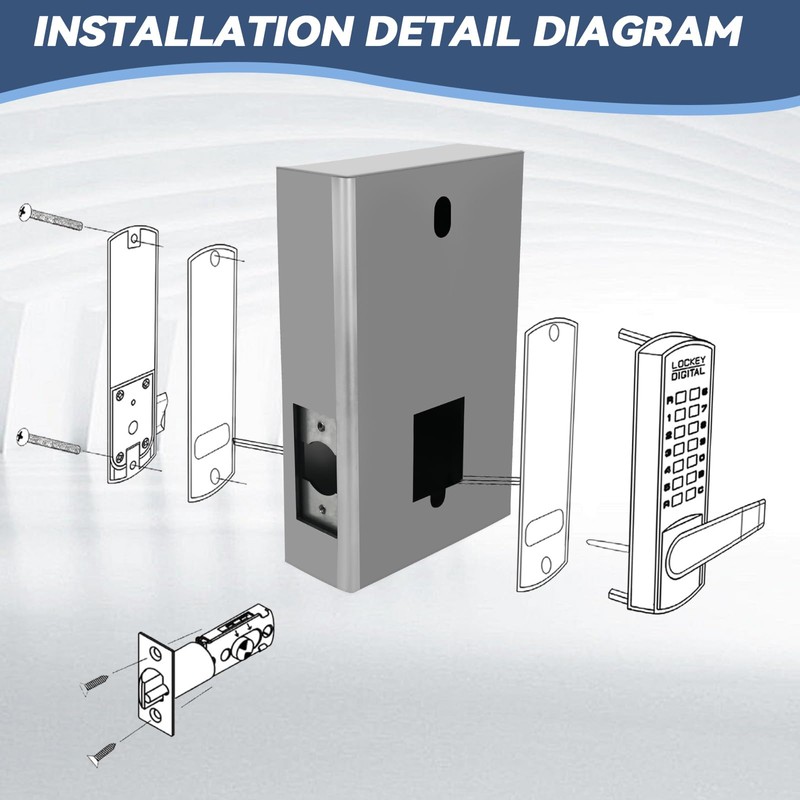 GB2020 Gate Lock Box for Double Keypad Mechanical Combination Lock,Steel