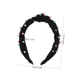 FOMIYES Faux Pearl Wide Headband for Stylish Knotted Hair Accessory Lightweight Comfortable for Everyday Wear Special Occasions Keeps Hair Neat While Makeup Application