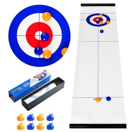 CS COSDDI Tabletop Games,Curling Game,Portable Team Board Games,Tabletop Training Family Party Games for Kids and Adults Indoor, Travel