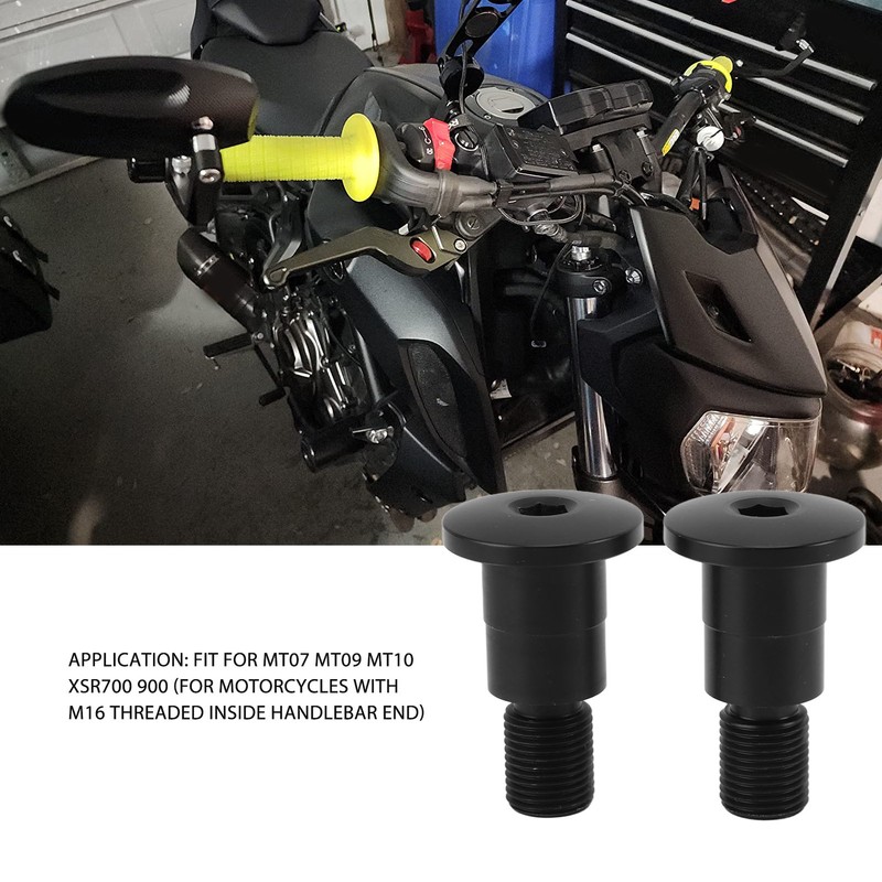 2PCS Motorcycle Handlebar Bar End Mirror Adapters M16 Thread Aluminum