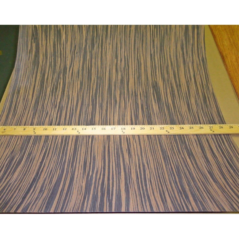 Ebony Macassar Composite Wood Veneer 24" x 24" on Paper