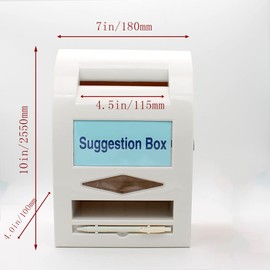 Wall or Counter Locks and pens, 6 Replaceable Labels, Suggestion Boxes, Donation Boxes, mailboxes, Comment Boxes