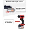 This adapter allows Ridgid AEG 18V lithium batteries to be