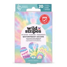 Wild Stripes Waterproof Plasters Set I Finger Plasters I Waterproof Rainbow I Wound Plasters Waterproof I Shower Plasters Waterproof Extra Strong I Hypoallergenic I Pack of 20