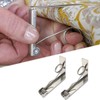 AIMALL 6pcs Stainless Steel Tablecloth Clip, 2.87x2.4x0.67in, High Strength Elastic