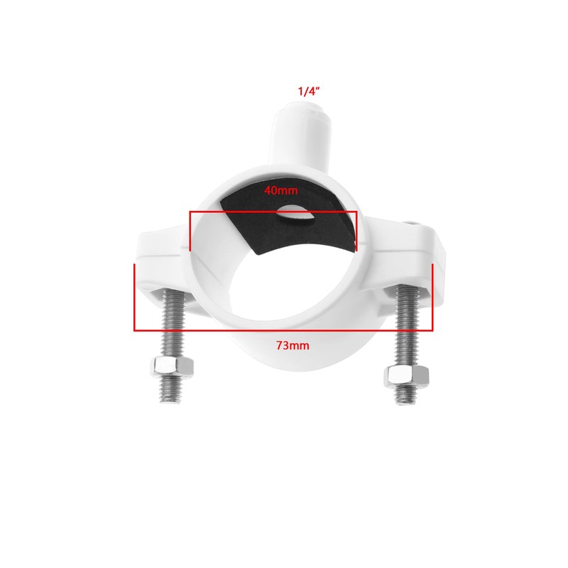 YINETTECH 2PCS White Drain Saddle Valve Clamp 1/4" Quick Connect