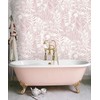 Hopepak Peel and Stick Wallpaper Pink Leaf Floral Wallpaper for
