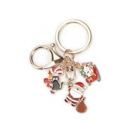 MUCOOS Merry Christmas Keychain, Celebrate Christmas, Cute Christmas Santa Keychain，Christmas Sleds Keychain,Black Cat Keychain,Thoughtful Gifts for Friends,Family, Christmas Keyrings for Women