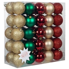 Hobby Lobby Red, Green & Gold Matte, Shiny & Glitter Ball Ornaments