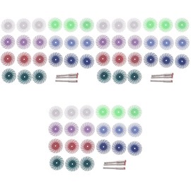 TEHAUX 72pcs Radial Bristle Disc Kit for Rotary Tools Abrasive Brush Polishing Wheels for Jewelry and Craft Projects Assorted Grits - for Detail Finishing and Deburring