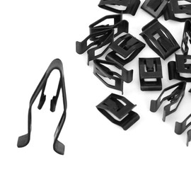 Hihaha 20Pcs Black Auto Car Dash Dashboard Console Trim Metal Retainer Durable Material