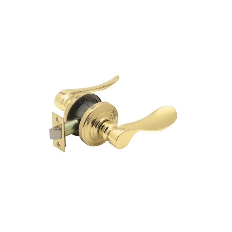 Schlage Champagne Passage Lever, Andover Rose,Bright Brass