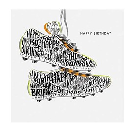 Contemporary Male Illustrated Birthday Card From the Birthday Collection by Museums & Galleries - Birthday Boots by Jo Spicer - Greeting Card for Him (MG-OBH116)