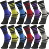 USBingoshop Calcetines de vestir para hombre, de algodón, acanalados, color