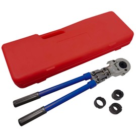 Electriduct Crimping Tool Mechanical Aluminum Copper Pex Pipe Crimper 22.8" with Telescoping Handles - 1/2" to 1"