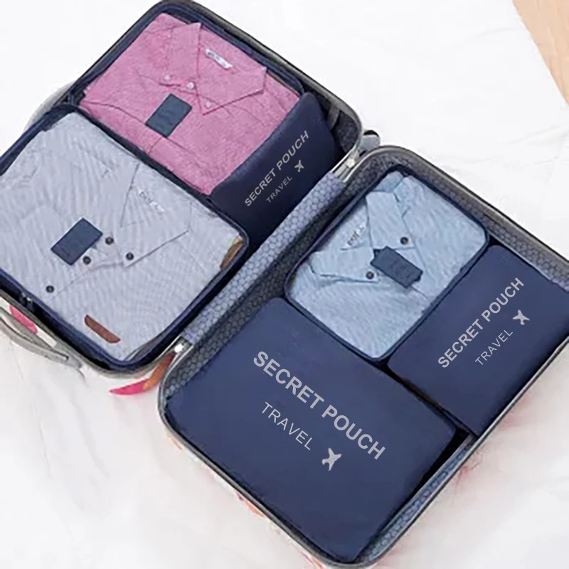 6-Piece Packing Cubes Set – Travel Luggage Organizer Bags with
