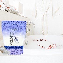 Vitabath Lavender Chamomile Epsom Salts Relaxing Detox Aromatherapy, Muscle Soreness & Body Ache Relieving Soak & Nourishing Skincare for Women & Men - Cruelty-Free - 36 oz