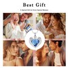 Hearbeingt Heart Cremation Jewelry Crystal Urn Necklace for Ashes Stainless