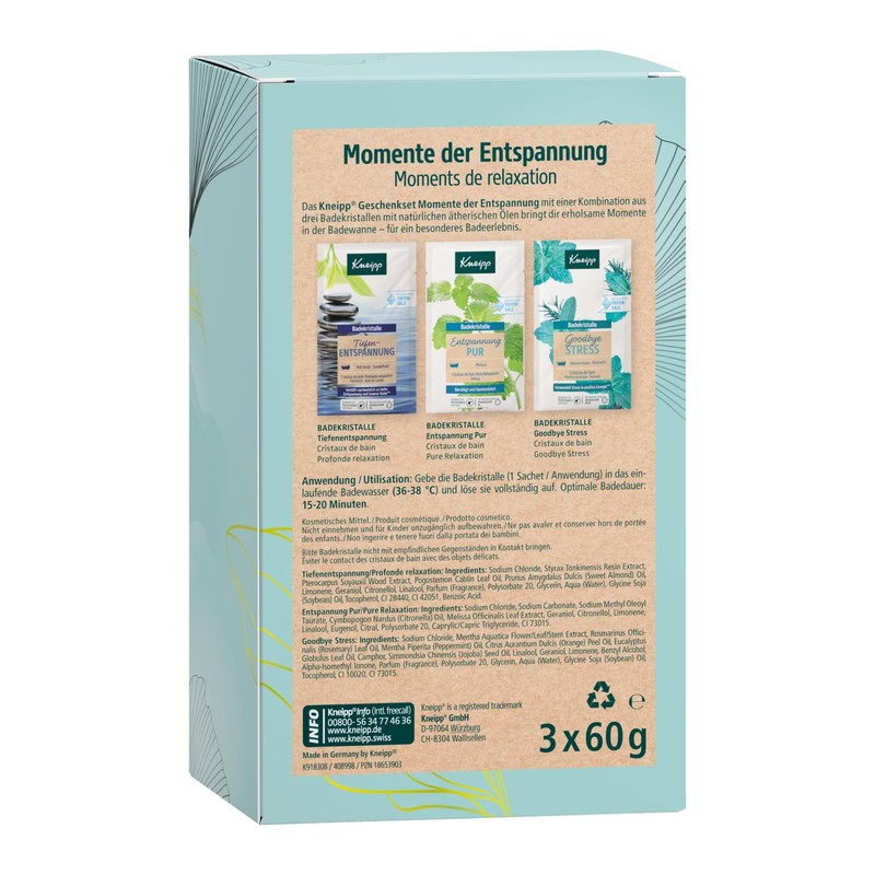 Kneipp Gift Set Moments of Relaxation - Selected Bath Crystals