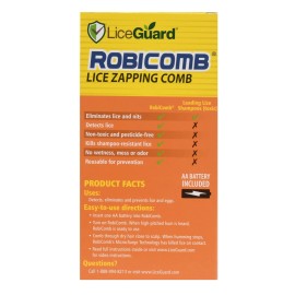 LiceGuard RobiComb Lice & Eggs Zapping Comb, Detects & Kills on Contact